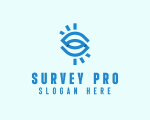 Survey - Optical Eye Letter S logo design