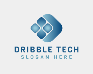 Data Tech Pixel Letter D logo design