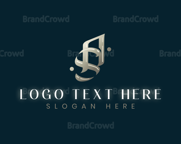 Elegant Sophisticated Glossy Letter AS Logo