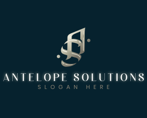 Elegant Sophisticated Glossy Letter AS logo design