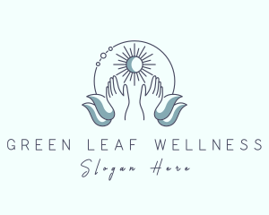 Natural Massage Hands logo design