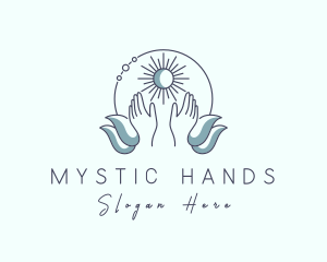 Natural Massage Hands logo design