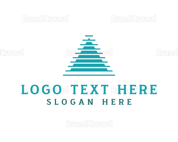 Geometric Pyramid Triangle Logo