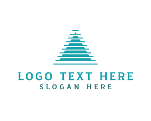 Simple - Geometric Pyramid Triangle logo design