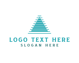 Letter A - Geometric Pyramid Triangle logo design