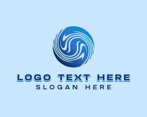 Global - Globe Waves Laboratory logo design