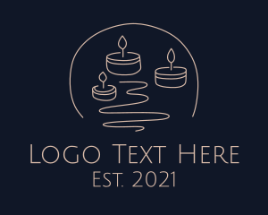 Minimalist - Tealight Candle Spa logo design