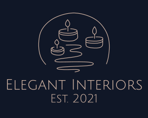 Tealight Candle Spa  logo design