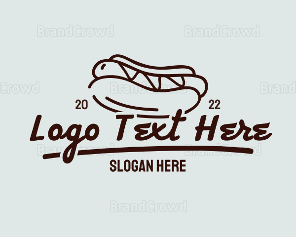 Hotdog Sandwich Meal Logo