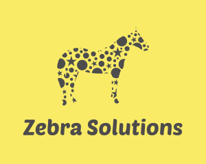 Zebra - Yellow Star Horse logo design