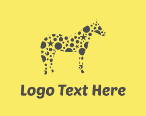 Zebra - Yellow Star Horse logo design