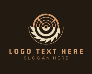 Engraved - Lumber Logging Round Saw logo design