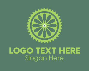 Citrus - Lime Slice Saw logo design