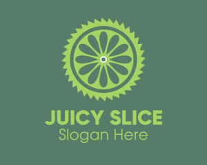 Lime Slice Saw logo design