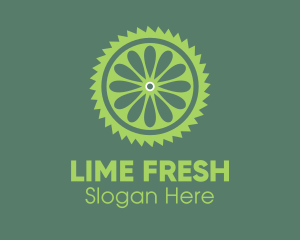 Lime - Lime Slice Saw logo design