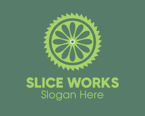 Slice - Lime Slice Saw logo design