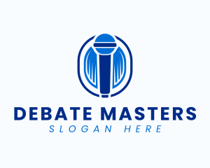 Debate - Blue Microphone Device logo design