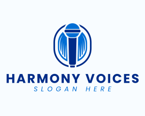 Blue Microphone Device logo design