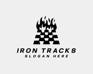 Fire Race Track logo design