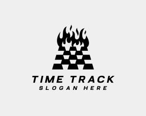 Fire Race Track logo design