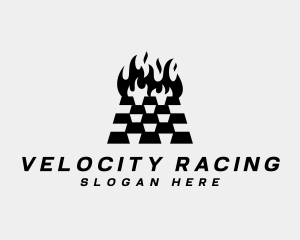 Fire Race Track logo design