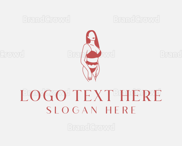 Woman Fashion Bikini Logo