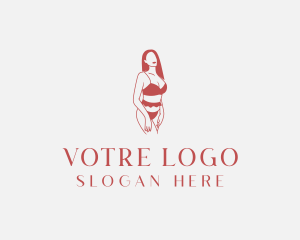 Woman Fashion Bikini Logo