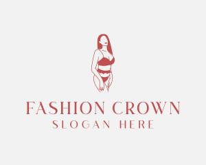 Woman Fashion Bikini logo design