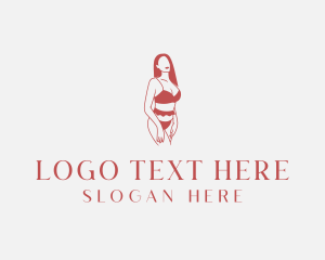 Woman Fashion Bikini Logo