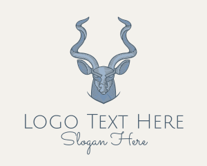 Shoot - Gray Antelope Bust logo design
