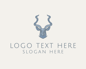 Horn - Wild Antelope Zoo logo design