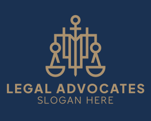 Criminal Law Justice logo design