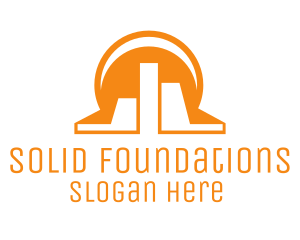 Solar - Orange Sun Statistics logo design