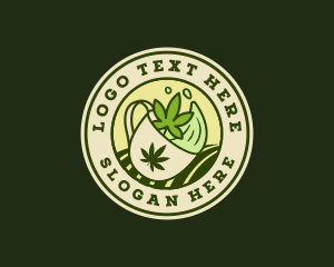 Hemp - Cannabis Leaf Tea logo design