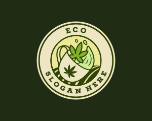 Marijuana - Cannabis Leaf Tea logo design