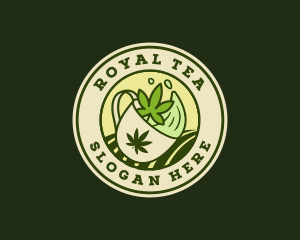 Cannabis Leaf Tea logo design