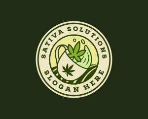 Cannabis Leaf Tea logo design