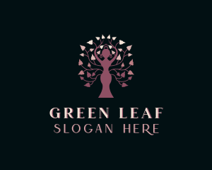 Leaf Wellness Yoga logo design