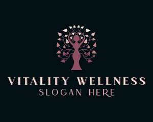 Leaf Wellness Yoga logo design