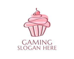 Sweet Watercolor Cupcake  Logo