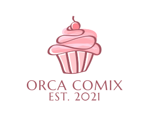 Pantry - Sweet Watercolor Cupcake logo design