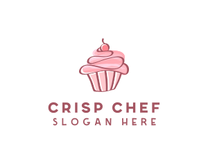 Sweet Watercolor Cupcake  logo design