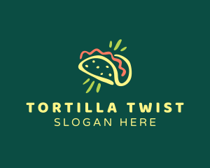 Tortilla - Taco Food Restaurant logo design