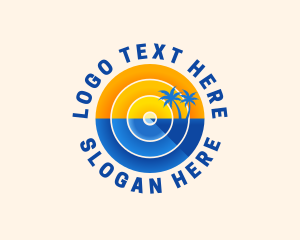 Tropical - Beach Island Resort logo design