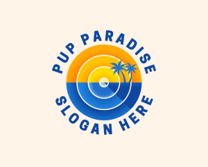 Beach Island Resort logo design