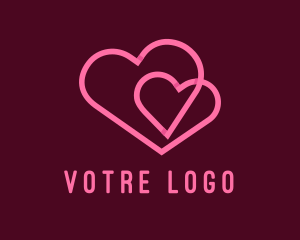 Cosmetic - 3D Couple Heart logo design
