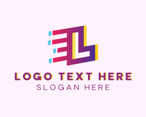 Static - Speedy Letter L Motion Business logo design