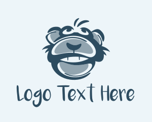 Swinging - Monkey Chimp Face logo design