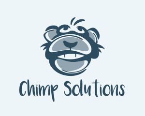 Chimpanzee - Monkey Chimp Face logo design