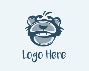 Monkey Chimp Face  logo design